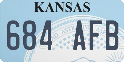 KS license plate 684AFB