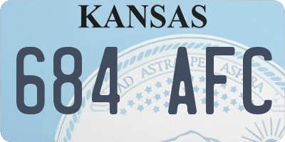 KS license plate 684AFC