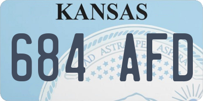 KS license plate 684AFD