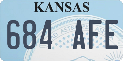 KS license plate 684AFE
