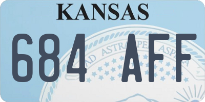 KS license plate 684AFF
