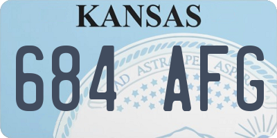 KS license plate 684AFG