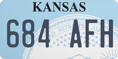 KS license plate 684AFH