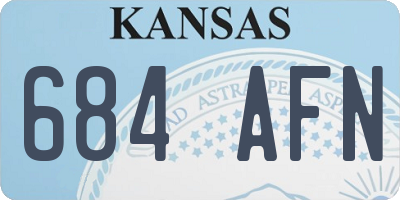 KS license plate 684AFN
