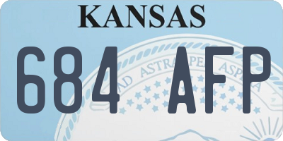 KS license plate 684AFP