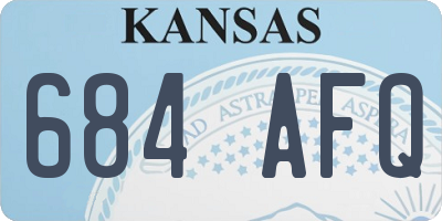 KS license plate 684AFQ