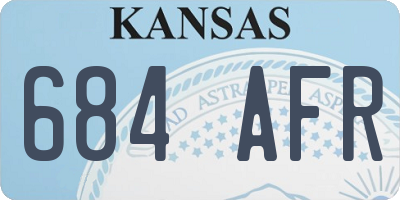 KS license plate 684AFR