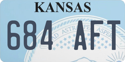KS license plate 684AFT