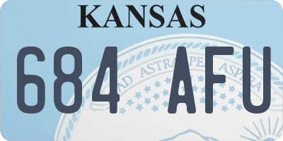 KS license plate 684AFU