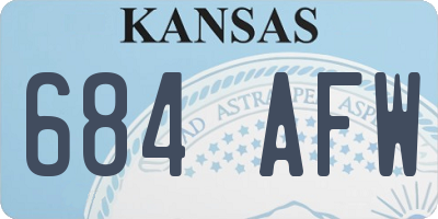 KS license plate 684AFW