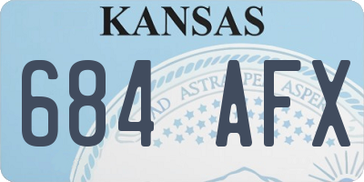 KS license plate 684AFX