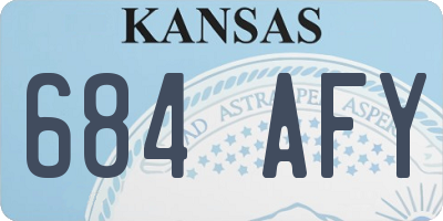 KS license plate 684AFY