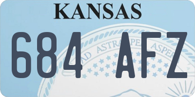 KS license plate 684AFZ