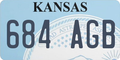 KS license plate 684AGB