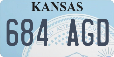 KS license plate 684AGD