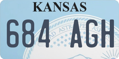 KS license plate 684AGH