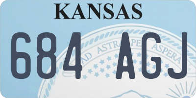 KS license plate 684AGJ