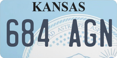 KS license plate 684AGN