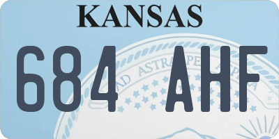 KS license plate 684AHF