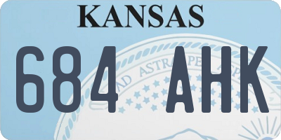 KS license plate 684AHK