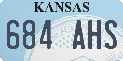 KS license plate 684AHS