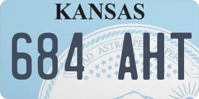 KS license plate 684AHT