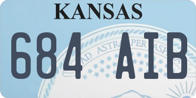 KS license plate 684AIB
