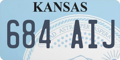 KS license plate 684AIJ