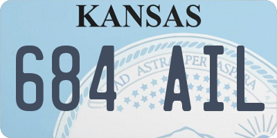 KS license plate 684AIL