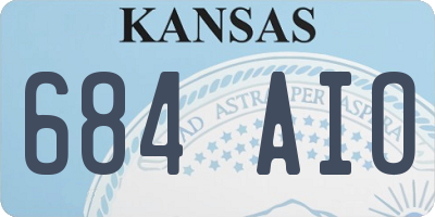 KS license plate 684AIO
