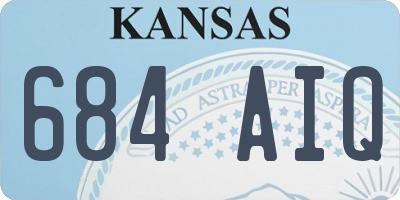KS license plate 684AIQ