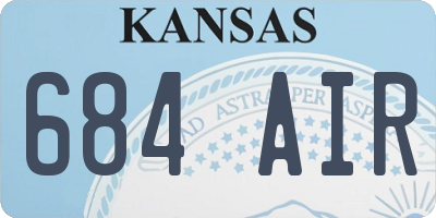 KS license plate 684AIR