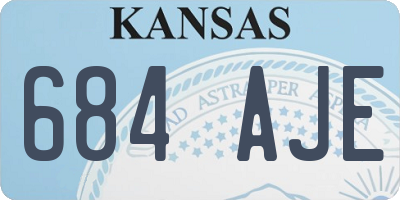 KS license plate 684AJE
