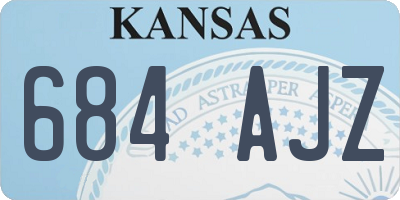 KS license plate 684AJZ