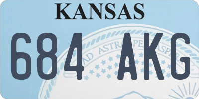 KS license plate 684AKG