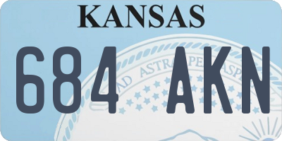 KS license plate 684AKN