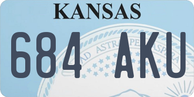 KS license plate 684AKU