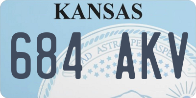 KS license plate 684AKV