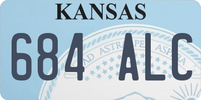 KS license plate 684ALC
