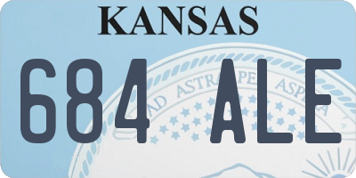 KS license plate 684ALE