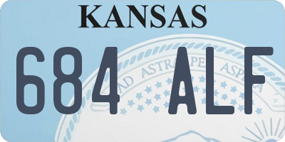 KS license plate 684ALF