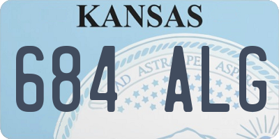 KS license plate 684ALG
