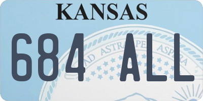 KS license plate 684ALL