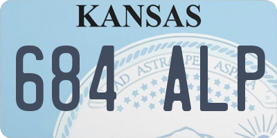 KS license plate 684ALP