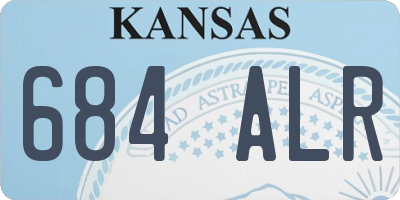 KS license plate 684ALR