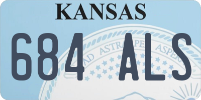 KS license plate 684ALS