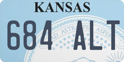 KS license plate 684ALT