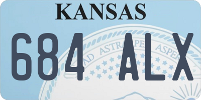 KS license plate 684ALX