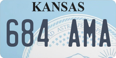 KS license plate 684AMA