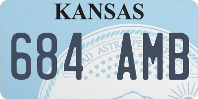 KS license plate 684AMB